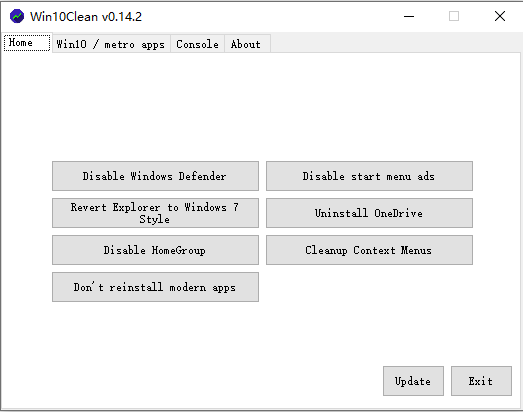 Win10Clean(win10精简程序)