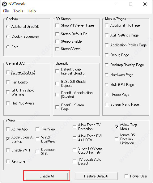 nvidia forceware nvtweak(N卡调节工具)